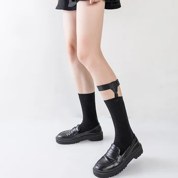 

Sexy women Black Adjustable suspensorio Suspenders Elastic Prevent Socks From Falling Off Sock Garters For Women Accessories