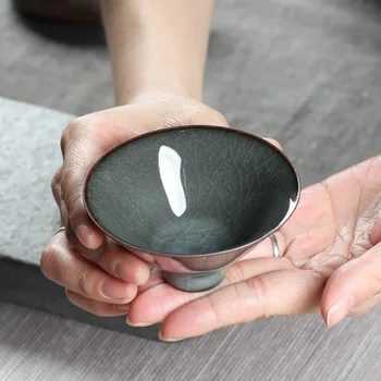 

Ceramic Vintage Small Tea Cup China Handmade Chinese Style Porcelain Teaware Beauty Glazed Jogo De Cha Kung Fu Tea Cup QEA6CB