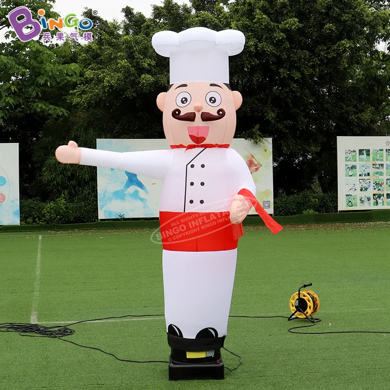Free Shipping 2.5 meters inflatable chef air dancer for restaurant decoration / blow up waving chef air dancer balloons - toys 2