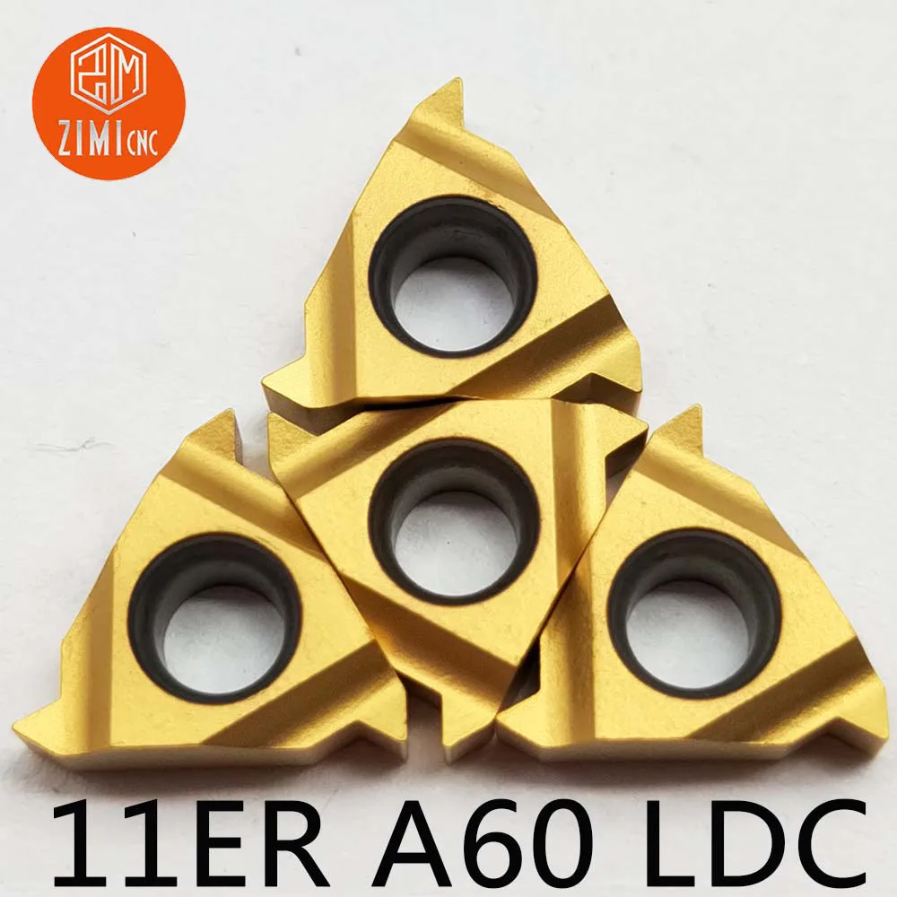 10 шт. Метрическая резьба 11ER A60 Карбид LDC вставка 11era60резьба токарный станок с ЧПУ Режущий инструмент внешний резьбы токарный инструмент