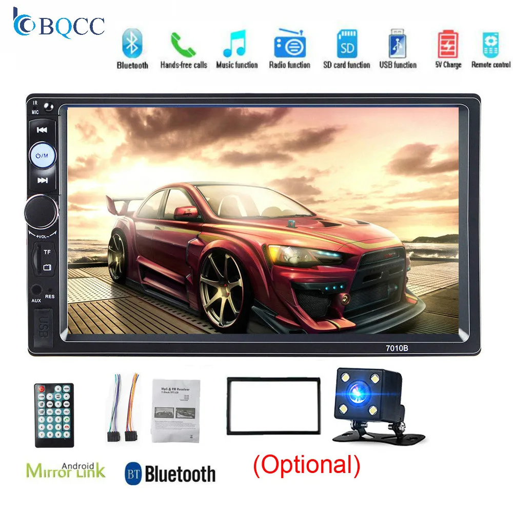 Автомагнитола 2Din с сенсорным ЖК экраном 7 дюймов автомагнитола Bluetooth 7010b синий