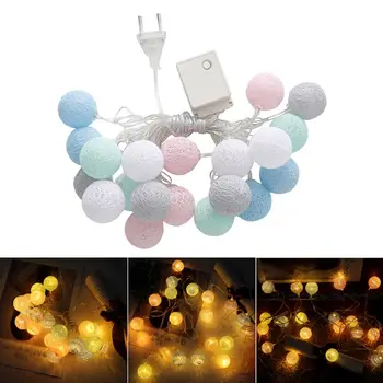 

LED Balloon Gravity Light Christmas String Lights Battery Garland Cotton Ball Light Chain Lights 20 Cotton Balls 3M DIA 3.5CM