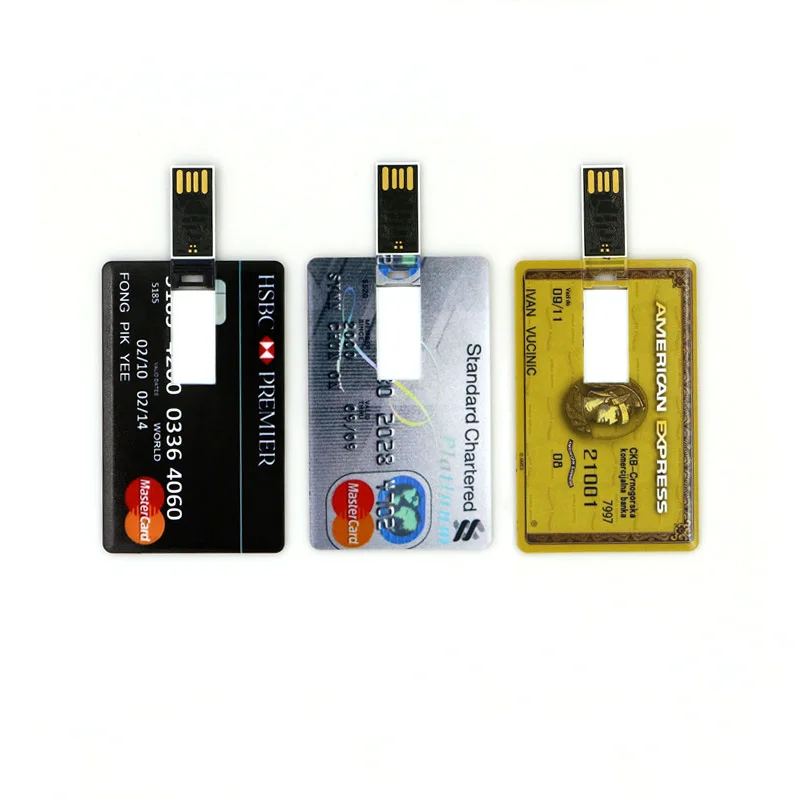 

Bank Card USB Flash Drive 4GB 8GB 16GB Pendrive Memory stick Wallet HSBC Master Credit card pen drive 32GB 64GB 128GB U stick