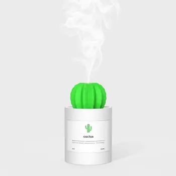 

USB USB Power Cute Cactus Essential Oil Diffuser Aroma Aromatherapy Night Light Fine Fog Humidifier Household Room Decor Car