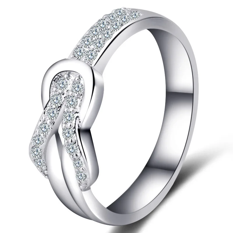 

2 colors Fashion Rings with Full of zircon For Women luxury shiny crystal Ring Female Statement Party Charm Gifts New Design