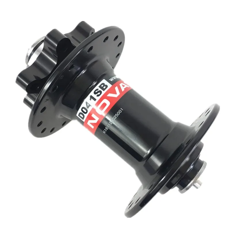 

Novatec D041SB front Hub QRx100mm black red 213g MTB mountain bike hub 6 bolts disc brake AL7075 alloy axle 20 24 28 32 36 Holes