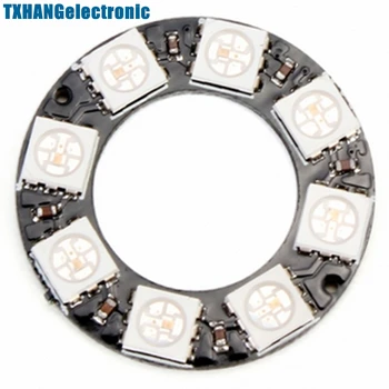 

2PCS RGB LED Ring - 8 x WS2812 5050 RGB LED with Integrated Drivers TOP diy electronics