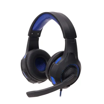 

20# PC Headphones Black Surround Stereo Gaming Headset Headband Headphone USB 3.5mm with Mic for PC Headphones