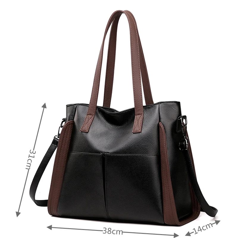 Casual Tote Women's Handbag Shoulder  Bags PU Leather High Capacity Crossbody Bag for Female Travel Shopper Bags