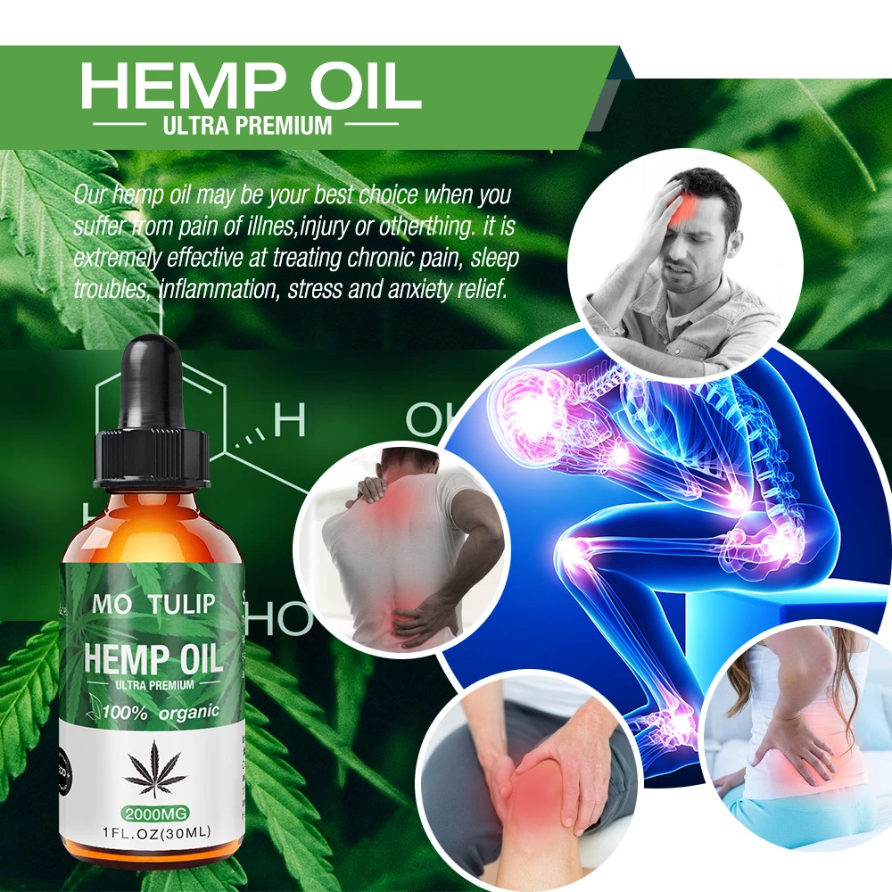 Эфирные масла MO TULIP органическое масло семян конопли снятие стресса CBD уход за
