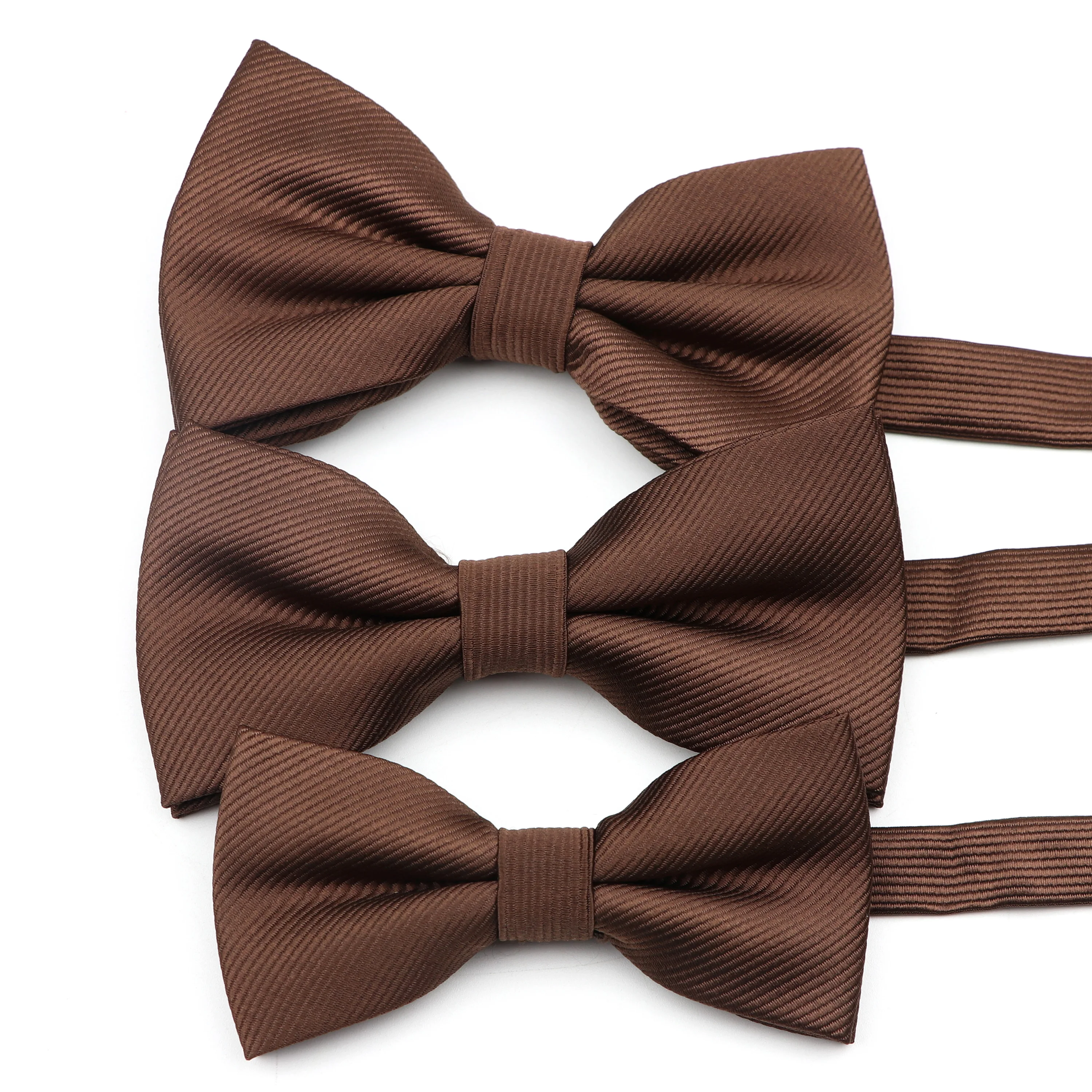 3 Sizes Solid Parent-Child Bowtie Chic Satin Family Butterfly Party Dinner Wedding Design Cute Polyester Bow Tie Accessory bow tie