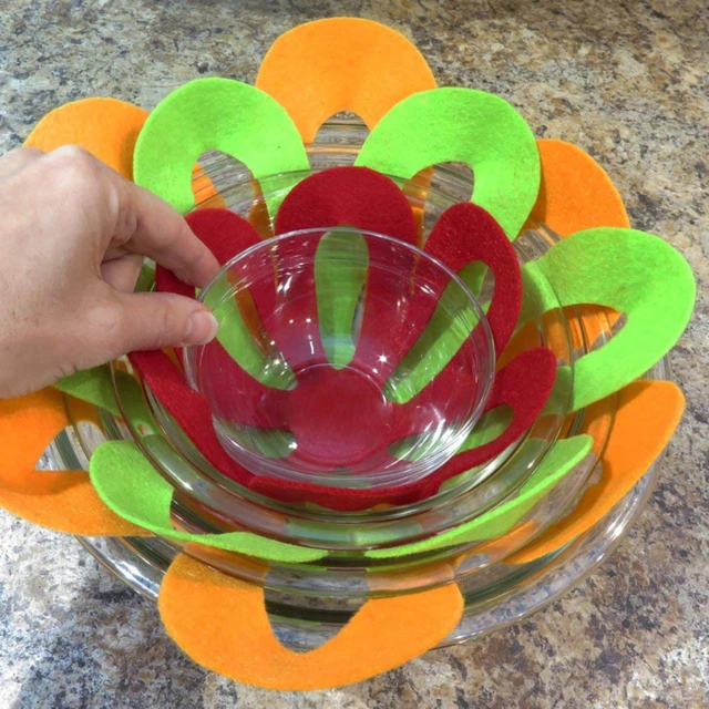 6Db Placemat Pot Pan Protector Elválasztó Szőnyeg Asztal Prémium Betét Hőszigetelő Panszálpadok Védelme A Főző Edények Védelmező Szerszáma - Image 3