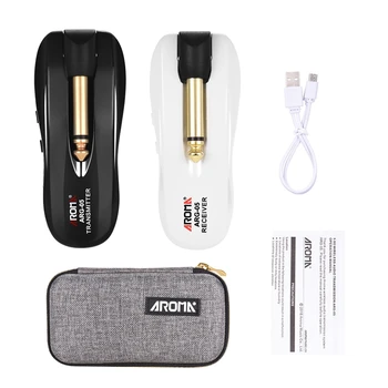 

AROMA ARG-05 Wireless Guitar Audio Transmission System Transmitter Receiver Built-In Battery for Electric Guitar Bass