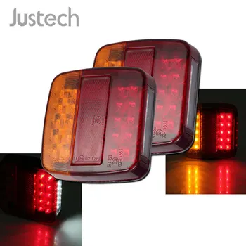 

Justech 1 Pair Waterproof 12V LED Tail Lights Turn Signal Light License Plate Light for Trucks Caravans E-mark Stop /Brake Light