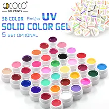 New Nails gdcoco Pure Color UV Gel Paint Nail art Gel Kit 5ml DIY Decoration Gel for Nails Manicure Soak Off Nail Gel Lacquer