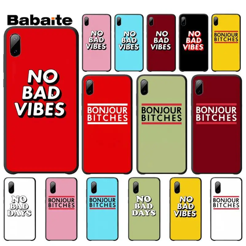 Чехлы Babaite No Bad Days Роскошный чехол для Iphone 6 6s 7 8 Plus X Xs Max Xr 11 Pro мобильный телефон