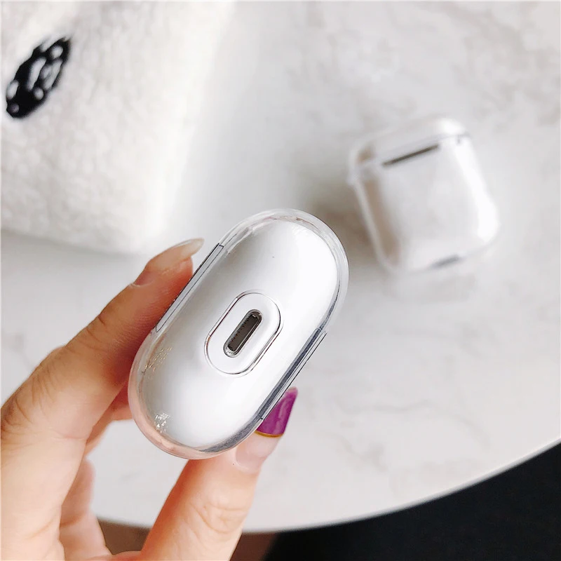 Прозрачные чехлы для AirPods чехол s Bluetooth беспроводные наушники защитный Airpods 2 1 шт