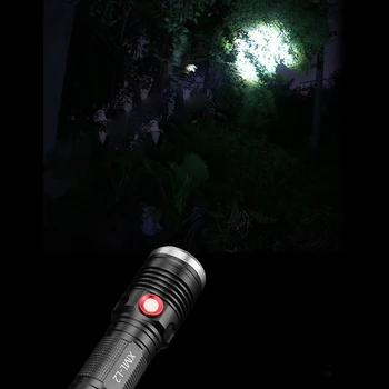 

Portable Flashlight Waterproof Travel Camping Cycling USB cable Rechargeable