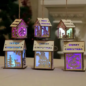 

Wood House Wood House Light Wood House Lamp Romantic Creative Super Bright Multi Style Hanging Ornaments Festival Yard