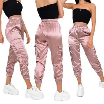 

Fashion Pants Women Pockets High Waist Pants Casual Pencil Leggings Pants Trousers Joggers Sportswear Streetwear Trousers Women