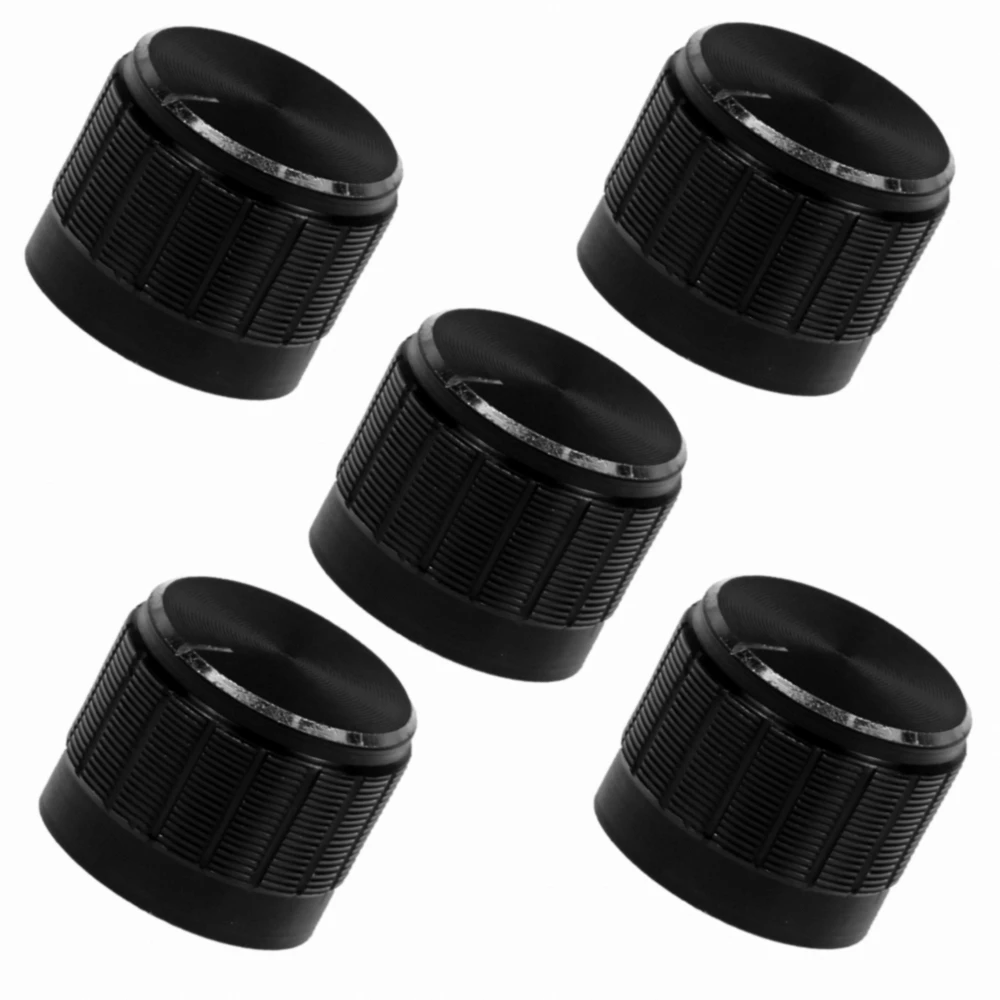 Black Aluminum Rotary Encoder Knobs Volume Control Knobs Potentiometer