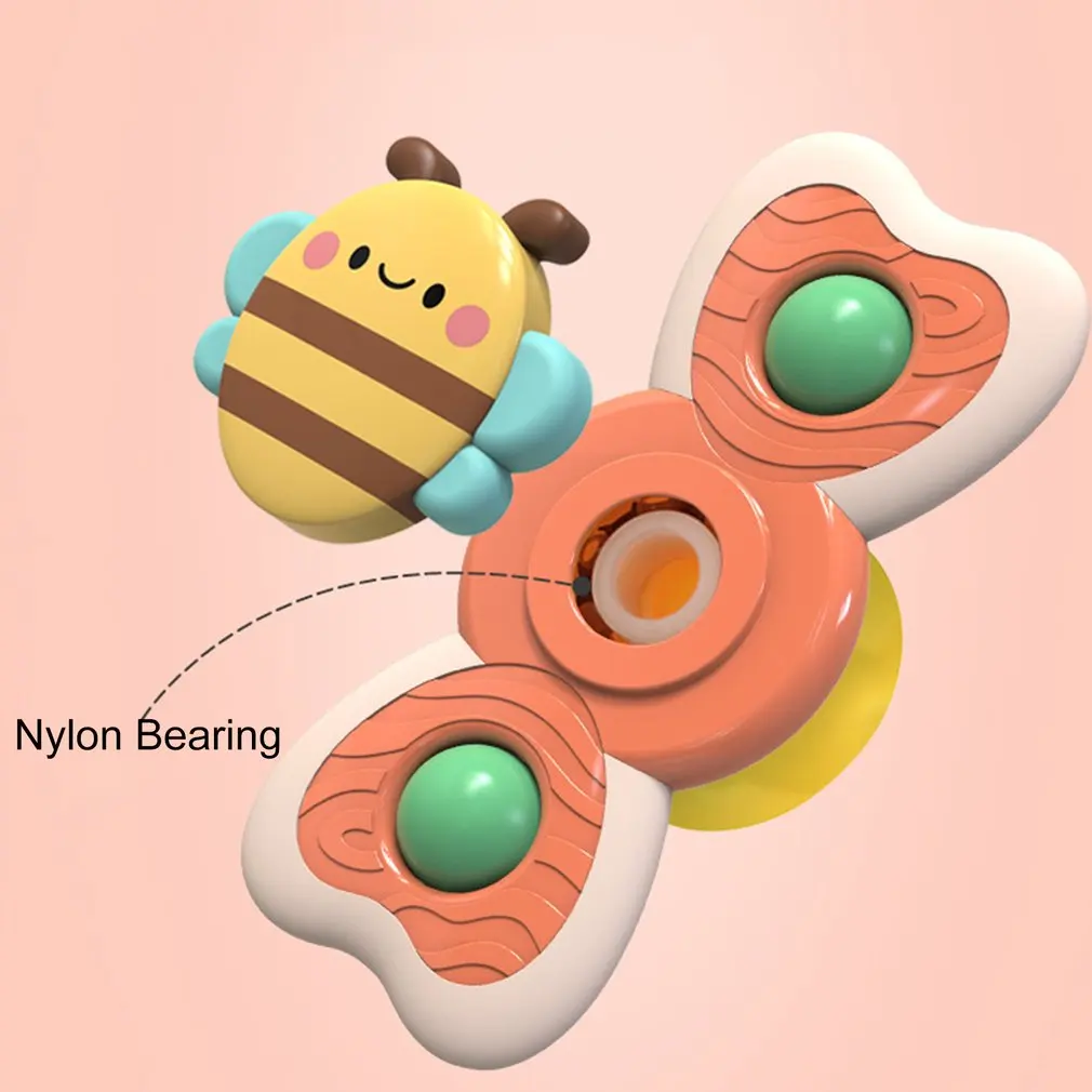 4PCS Baby Spin Top Bath Toys For Boy Children Bathing Sucker Spinner Suction Cup Toy For Kids 2 To 4 Years Rattles Teether what toys are good for toddler