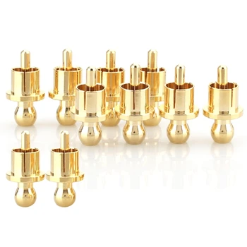 

10Pcs Gold Plated RCA Cap Plug Short-Circuit Socket Phono Connector RCA Shielding Jack Socket Protect Cover Caps