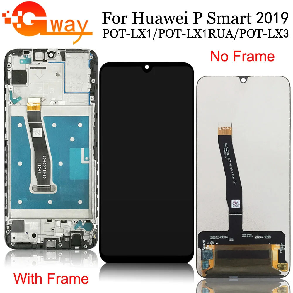 ЖК-экран с рамкой для Huawei P Smart 2019 ЖК-дисплей сенсорный экран L21 10 оригинальный