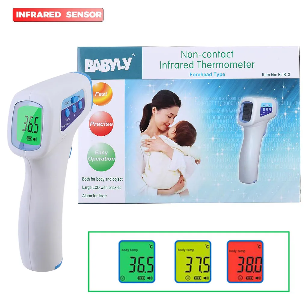 

Hot Adult Digital Termomete Infrared Forehead Body Thermometer Gun Non-contact termometro Measurement Device thermometer 2020