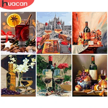 

HUACAN DIY Pictures By Numbers Food Paint By Number Fruit Drawing On Canvas Hand Painted Painting Art Gift Kits Home Decor