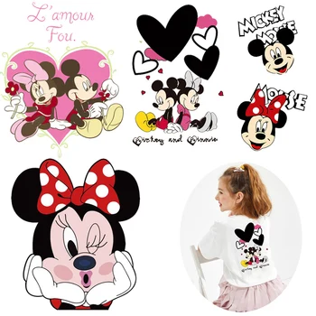 

Mouse Patch Thermo Iron On Transfer For Clothes Stickers Cartoon Patches Thermal Heat Transfer For Children T Shirt Stripes DIY