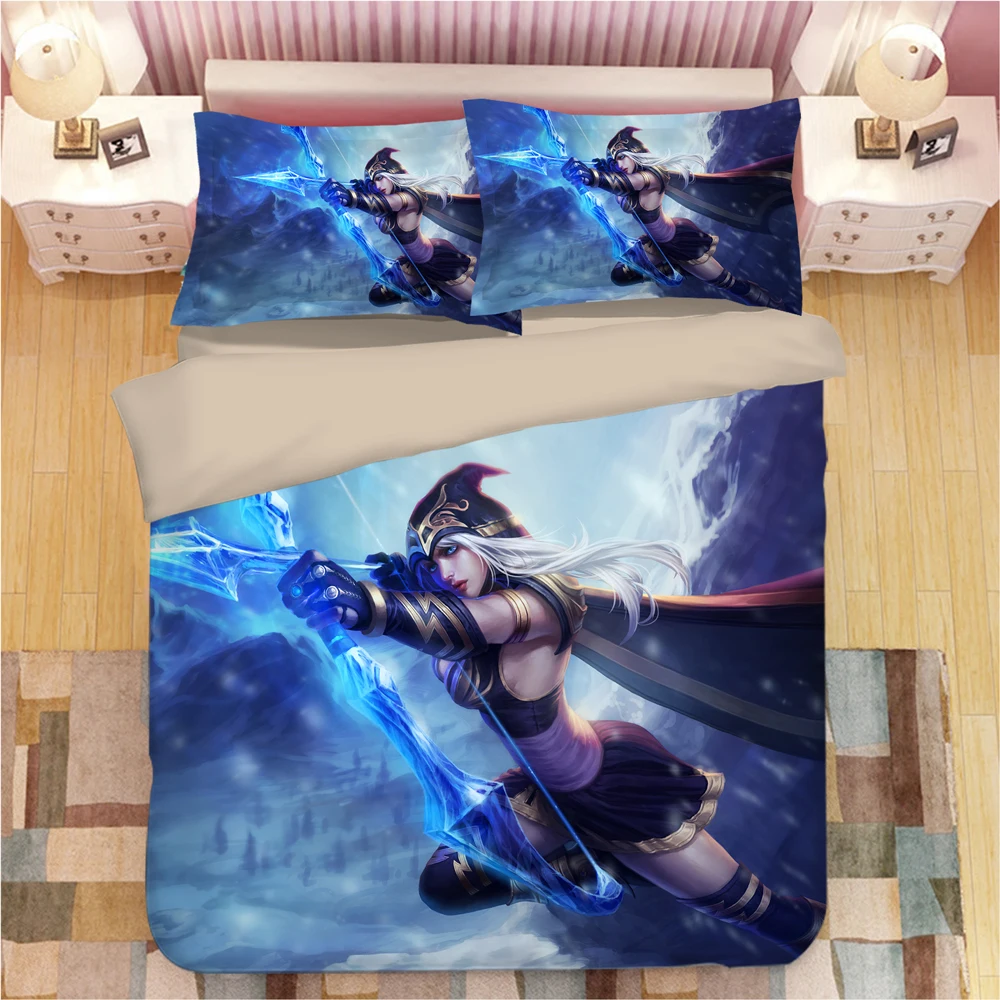 League of Legend, постельное белье, пододеяльники, наволочки, одеяла, League of Legend, комплекты постельного белья, льняное постельное белье, Комплект постельного белья - Цвет: 2