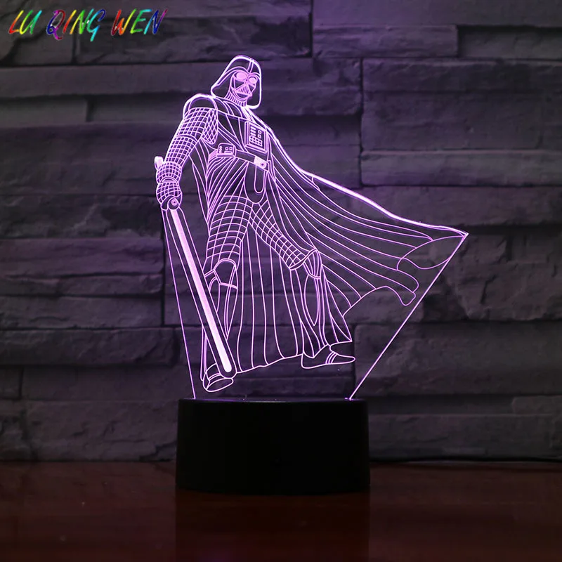 Star Wars Jedi Knights 3d Night Lamp Bedroom Decoration Light Touch Sensor Baby Nightlight Present Children's Night Light Led