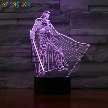 

Star Wars Jedi Knights 3d Night Lamp Bedroom Decoration Light Touch Sensor Baby Nightlight Present Children's Night Light Led