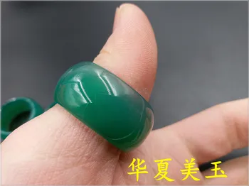

Genunine green agate ring for men lovers with texture handmade brand green jade rings jade jewelry natural stone jade