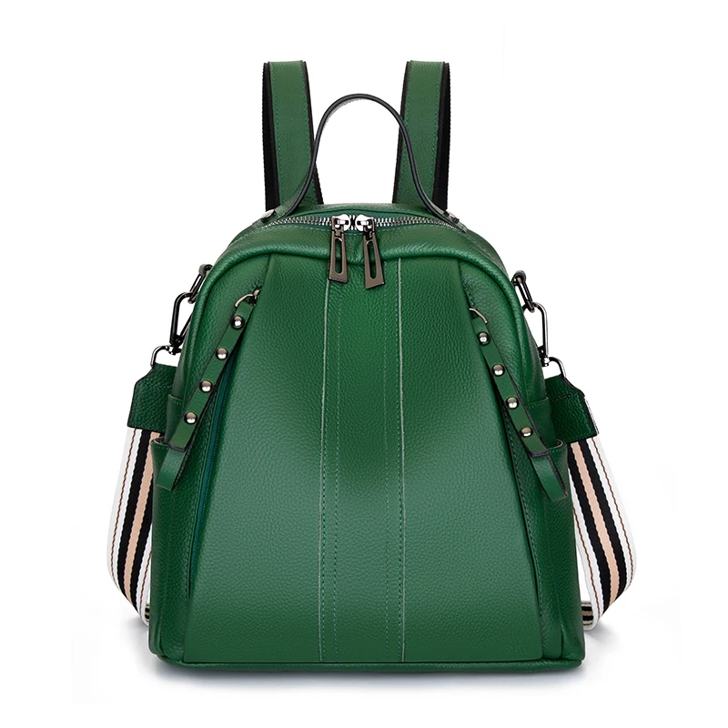 100% Genuine Leather Women's backpack Casual Waterproof real Cowhide Backpacks Female Luxury Back pack Women Travel Shoulder Bag