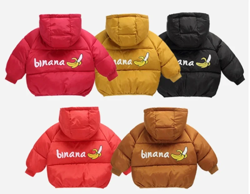 Children's down jacket hooded boy girl cotton jacket autumn and winter coat