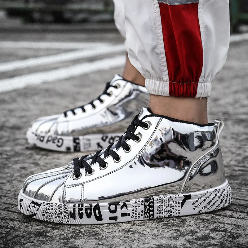 

Shell Head Hight-top cai di Mirror Hip Hop Hip Hop Trendy Shoes Korean-style Versatile COUPLE'S Large Size Casual Sport Sneakers