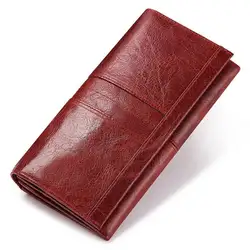 Женский кошелек из натуральной кожи, длинный рчид кошелек, держатель для карт, чехол, клатч, сумочка A69C