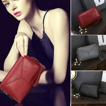 

Women Fashion Wristband Handbag Pure Color Female Long Card Purse Zipper Clutch Purse Cards Holder Wallets Totes Women Handbags