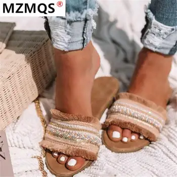 

Women Slippers 2020 Summer New Rome Retro Sandals Flat Casual Shoes Female Slip on Slides Woman Shoes Plus Size Sandalias Mujer