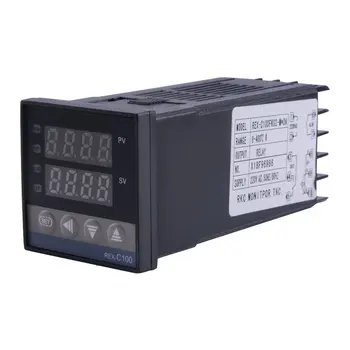 

REX-C100 Dual Relay Output LED Digital PID Intelligent Temperature Controller Kits with K Type Probe Sensor 0~400 Celsius