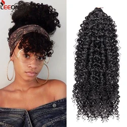 Drawstring Ponytail Hair Extensions Curly Kinky Afro Pony Tail Synthetic Puff Overhead Ponytail  Clip In Hairpiece False Tail