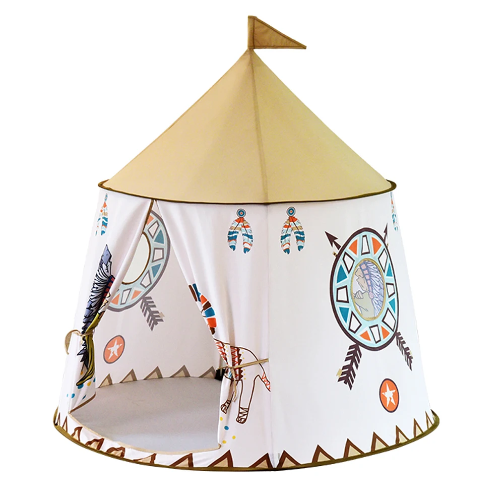 116*116*123 см детская палатка в стиле инидиан детская портативная Принцесса замок играть детская палатка домики для детей