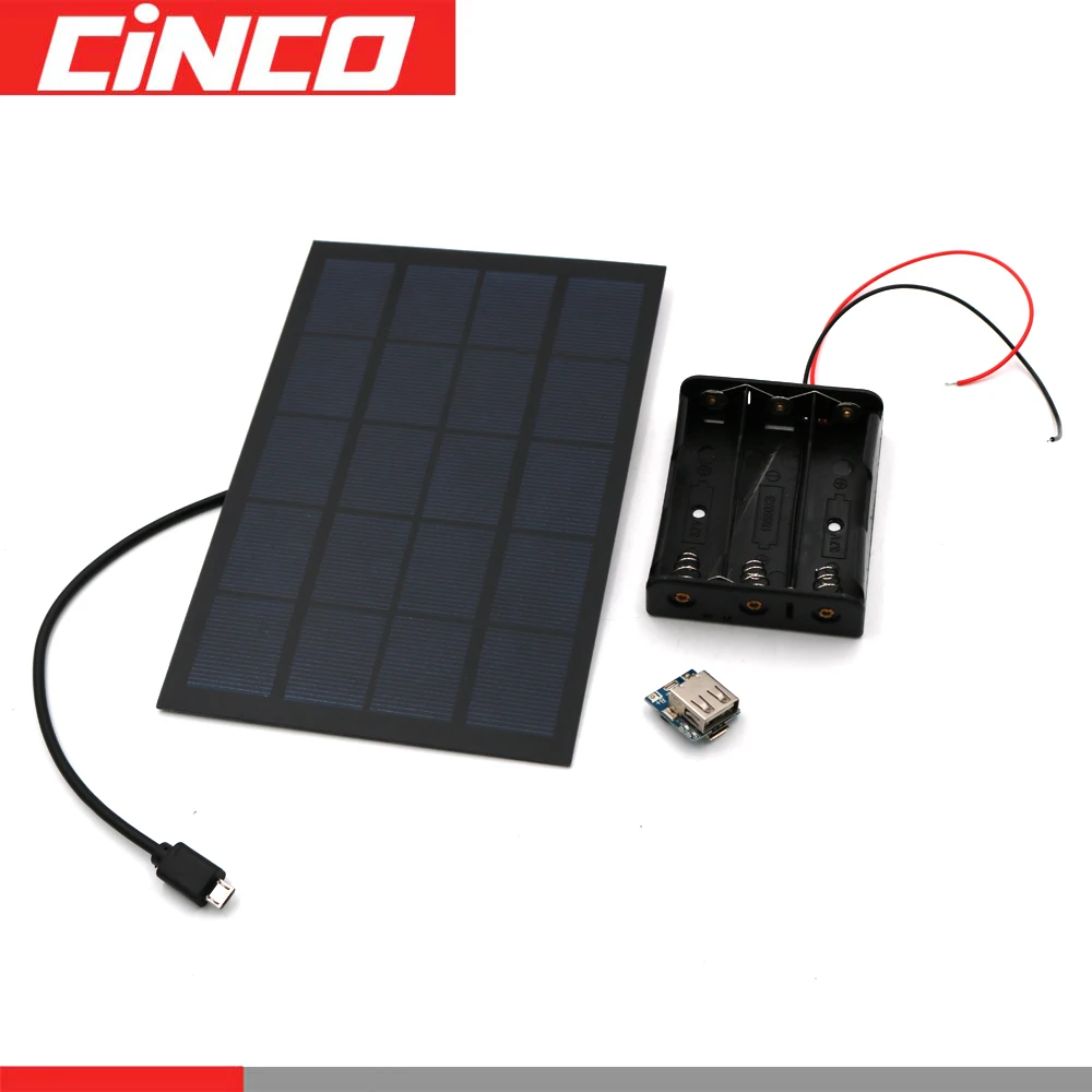 DIY Solar Panel Power Bank Battery BOX 3.7V to 5V Micro USB 2A Boost Mobile 18650 Lithium Battery Charger PCB Board afbeelding