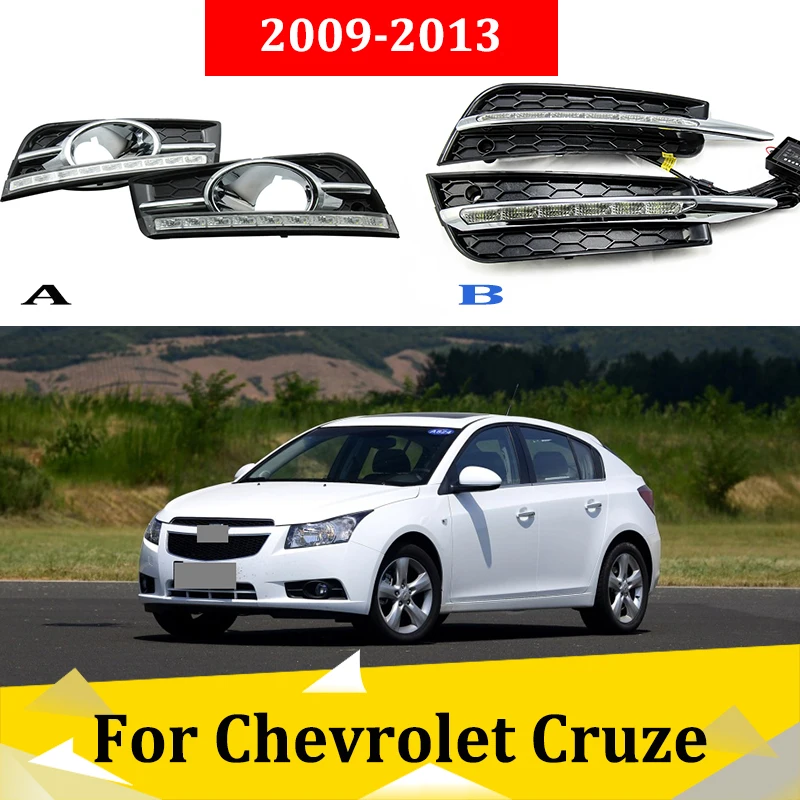 2 шт. для Chevrolet Cruze 2009-2013 6000K белый светильник Светодиодный дневной ходовой светильник DRL Автомобильная противотуманная фара