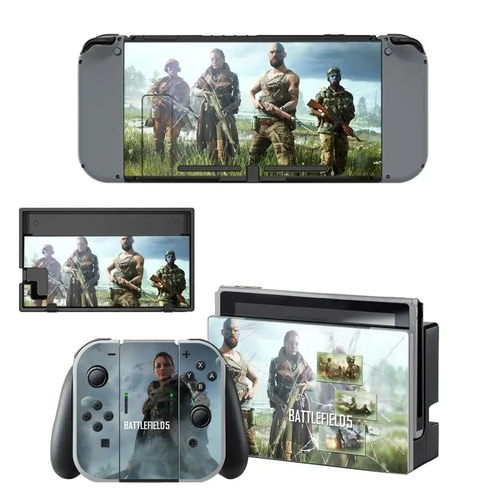 Наклейки Battlefield для nintendo switch, наклейки для nintendo Switch, джойстик Joy-con, наклейки для док-станции