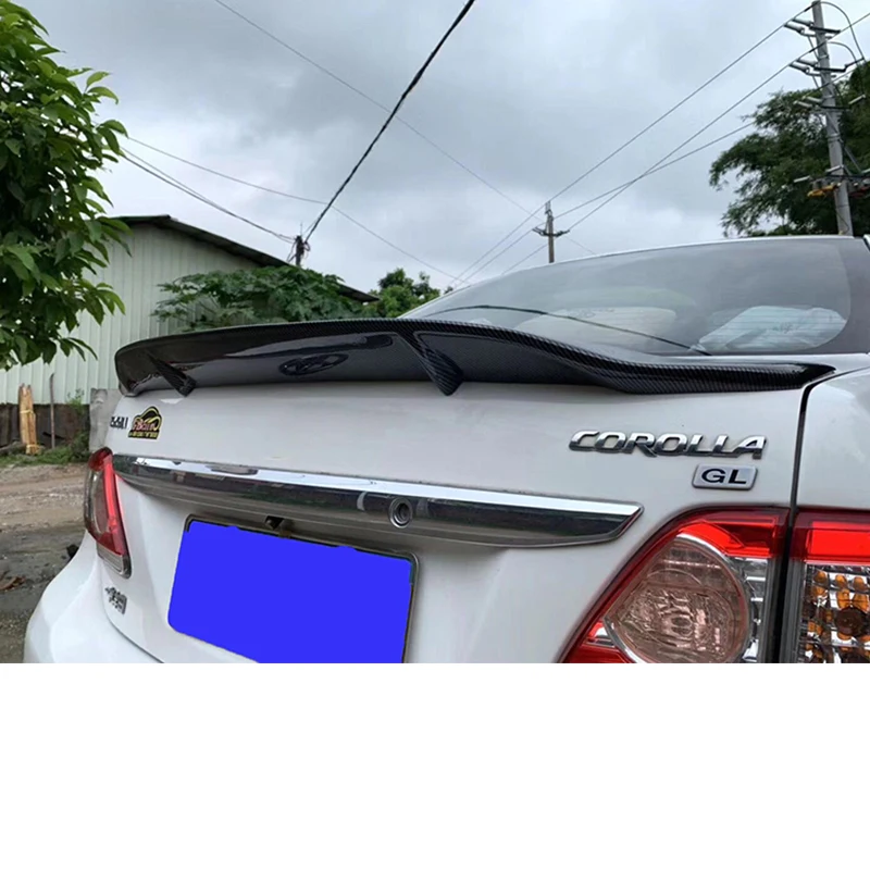 R style, спойлер из углеродного волокна corolla 2006-2013 для Toyota corolla, седан, Цветной Автомобильный спойлер, задний багажник, фиксированное крыло, хвост, аксессуары