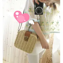 Женская Плетеная соломенная сумка Сумочка Кошелек через плечо Boho пляжная летняя сумка