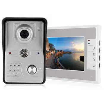 

7in Wired Video Doorbell Intercom TFT Screen Night Vision Remote Access System 100-240V Video Doorphone